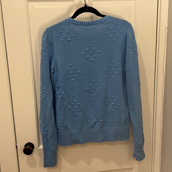 Lucky Brand Light Blue Dotted Knit Sweater - Picture 4 of 5